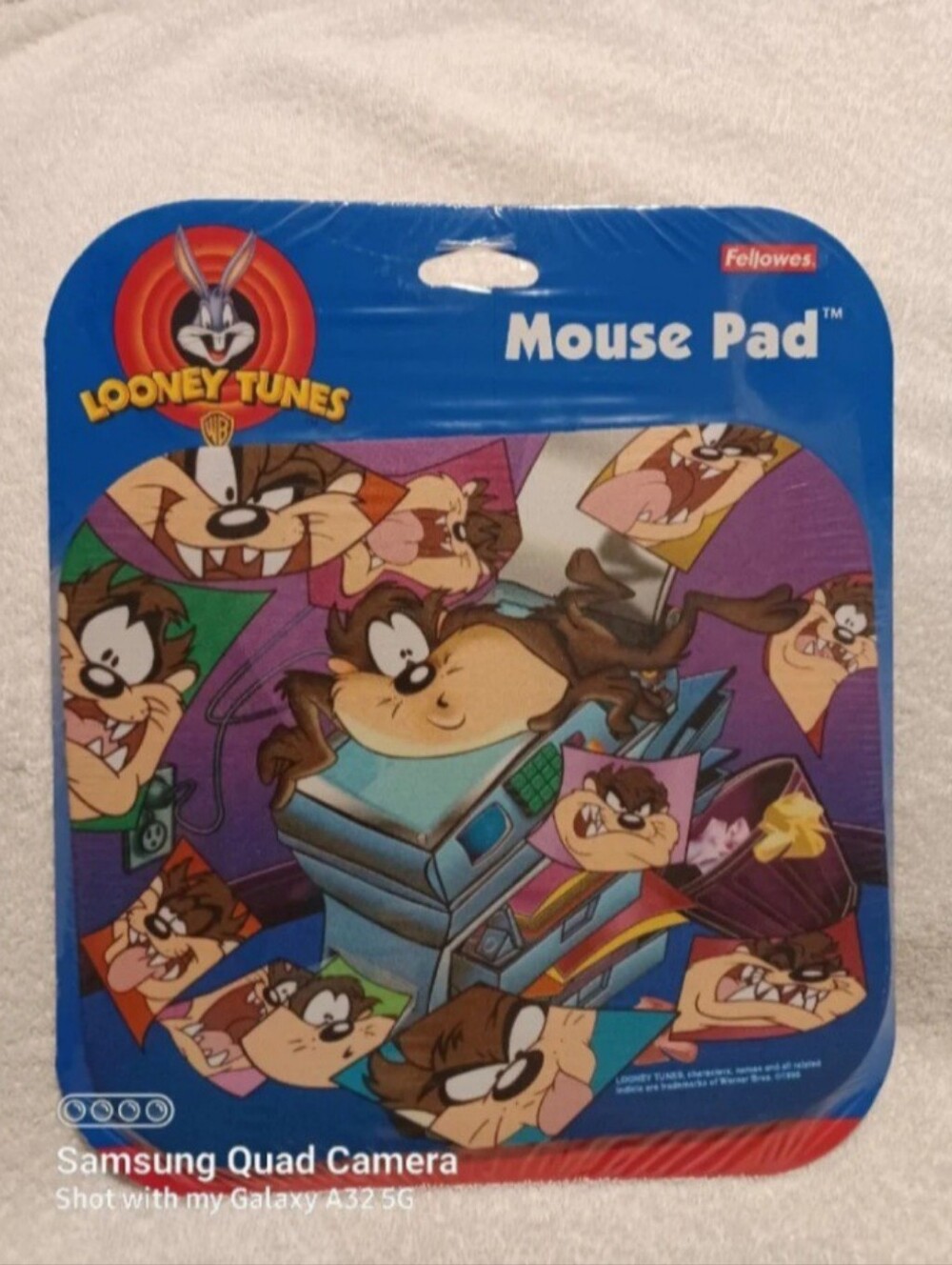 Vintage Looney tunes taz at office copier mouse pad